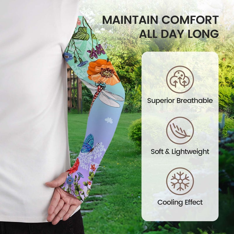 YPHCDO Store Gardening Sleeves Farm Sun Protection Arm Cooling Sleeves Thorn Proof Garden for Women Men with Thumb Hole - Image 1